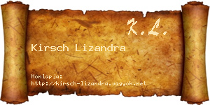 Kirsch Lizandra névjegykártya